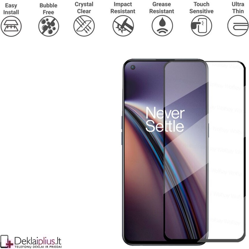 Ekrano grūdintas stiklas - per visą ekraną (telefonui Oneplus Nord Ce/Nord Ce 5G) Ekrano grūdintas stiklas - per visą ekraną (telefonui Oneplus Nord Ce/Nord Ce 5G)